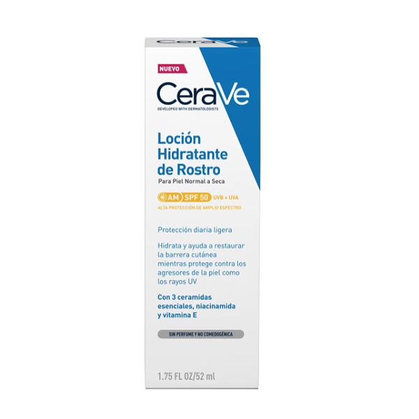 CERAVE LOCIÓN HIDRATANTE FACIAL SPF50 (52ML)