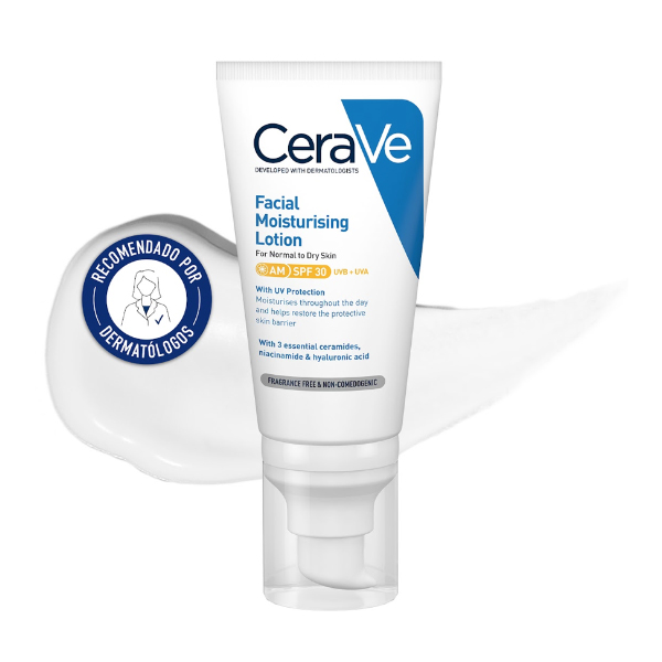 CERAVE LOCIÓN HIDRATANTE ROSTRO SPF30 PIEL SECA (52ML)	