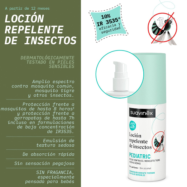 SUAVINEX LOCION REPELENTE DE INSECTOS PEDIATRIC (100ML)