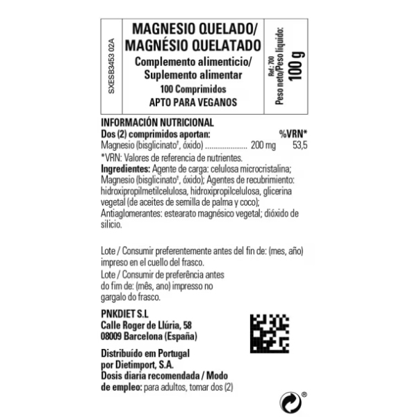SOLGAR MAGNESIO QUELADO 100MG (100 COMPRIMIDOS)