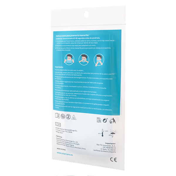 Star Care Mascarilla Quirúrgica Infantil tipo IIR un sólo USO (10 MASCARILLAS)