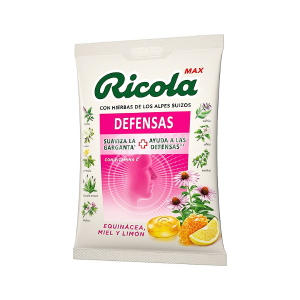 RICOLA MAX DEFENSAS EQUINACEA MIEL Y LIMON (BOLSA 70G)