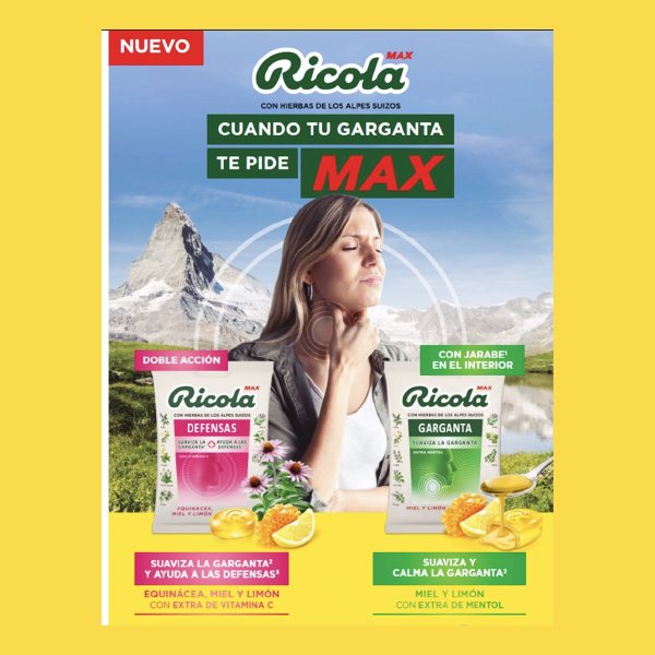 RICOLA MAX DEFENSAS EQUINACEA MIEL Y LIMON (BOLSA 70G)