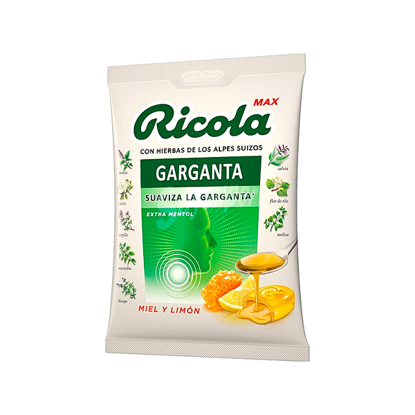 RICOLA MAX GARGANTA MIEL Y LIMON (BOLSA 70GR)