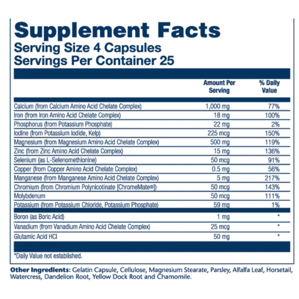 SOLARAY MEGA MULTIMINERAL (120 vegcaps)