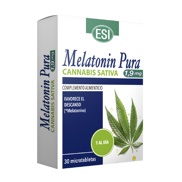 ESI-TREPAT DIET MELATONINA PURA 1'9MG + CANNABIS (30 VEG.COMPRIMIDOS)