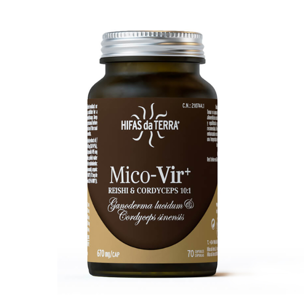 HIFAS DA TERRA MICO-VIR HDT Reishi-Cordyceps (70 CAPS.VEGETALES)
