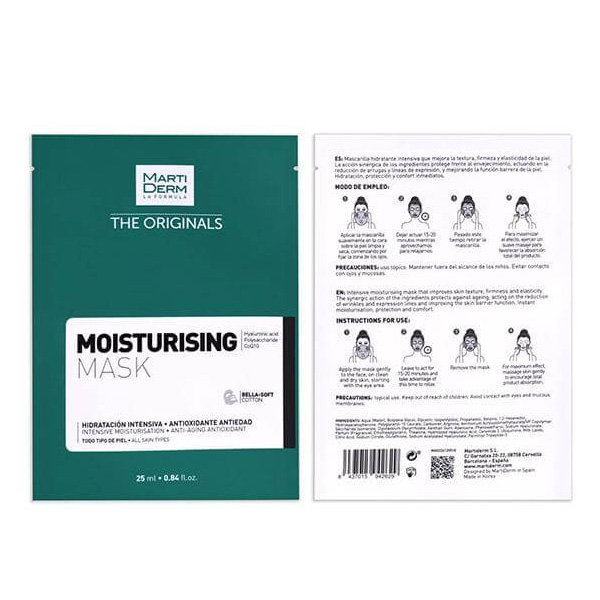 MARTIDERM Moisturising Mask - Mascarilla antiarrugas (25ML X 10UDS)