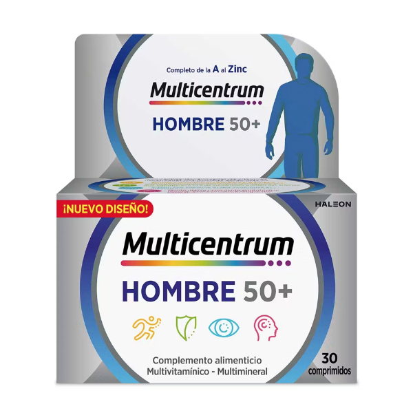 HALEON MULTICENTRUM HOMBRE 50 PLUS (30 COMPRIMIDOS)			