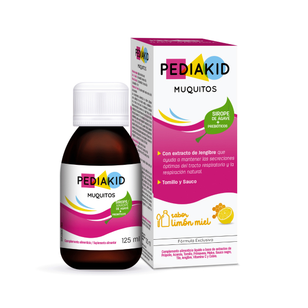 PEDIAKID MUQUITOS SABOR LIMÓN Y MIEL +3 AÑOS (125ML)