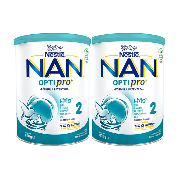 NESTLÉ NAN 2 OPTIPRO PACK AHORRO (800g x 2 UNIDADES)
