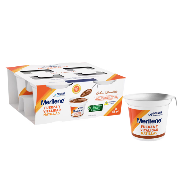 MERITENE NATILLAS CHOCOLATE (4 UNIDADES X 125G) NOVEDAD!