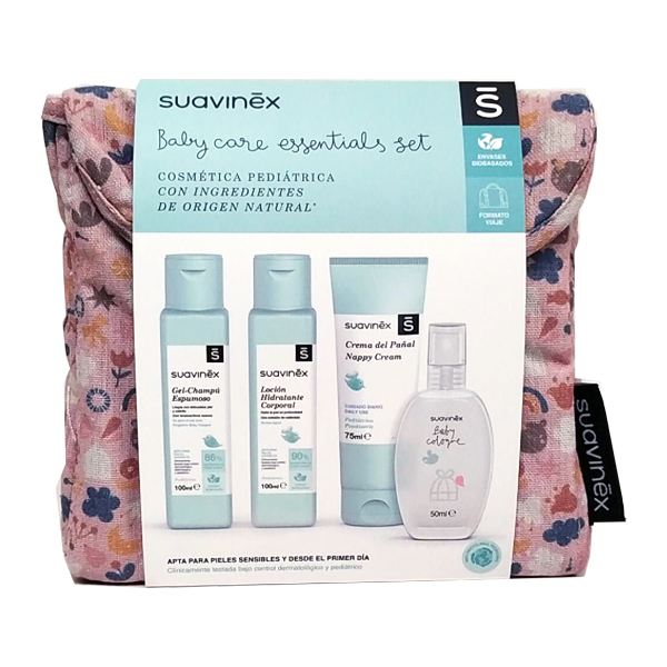 Comprar SUAVINEX Neceser de tela Baby Care Essentials Set ROSA a precio  online