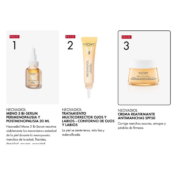 VICHY NEOVADIOL CREMA REAFIRMANTE  ANTIMACHAS SPF50 (50ML)