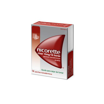 NICORETTE CLEAR 10MG/16 HORAS PARCHES TRANSDERMICOS (14 parches)