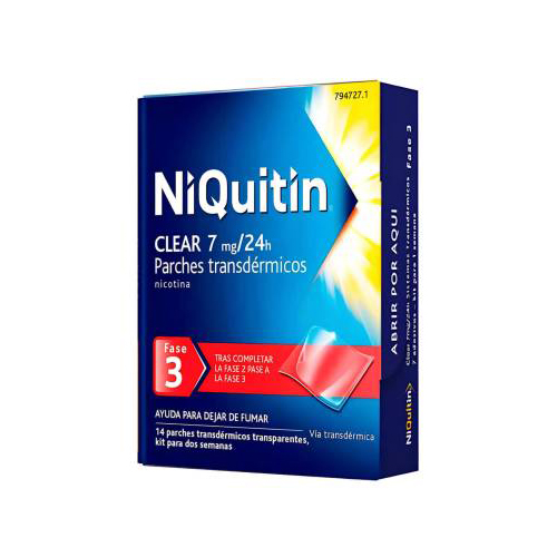 PERRIGO ESPAÑA NIQUITIN CLEAR 7MG/24H PARCHES TRANSDERMICOS (14 parches)