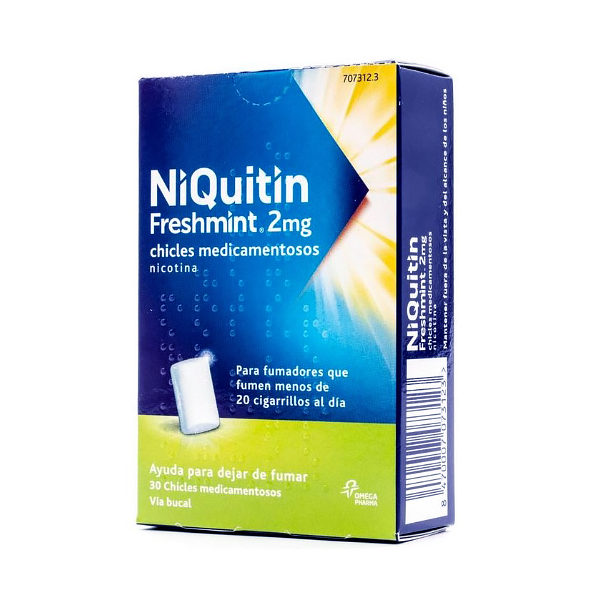 PERRIGO ESPAÑA NIQUITIN MINT 2MG CHICLES MEDICAMENTOSOS (30 chicles)