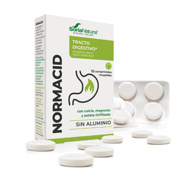 SORIA NATURAL NORMACID 1.320MG (32 COMPRIMIDOS CHUPABLES)