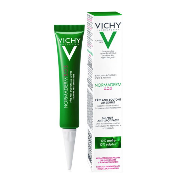 VICHY NORMADERM SULPHUR S.O.S. PASTE (TUBO APLICADOR 20ML)	