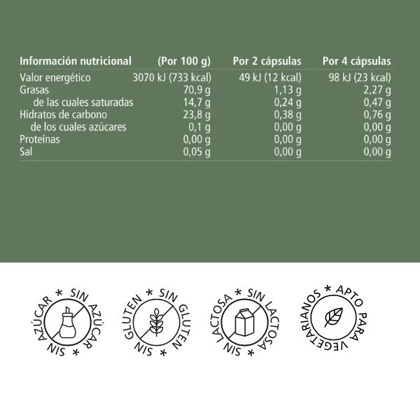 VITAE OLIOVITA PIEL Y MUCOSAS OMEGA 7 (120 VEG.CÁPSULAS) 