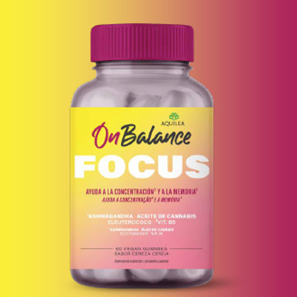 AQUILEA ON BALANCE FOCUS SABOR CEREZA (60 GUMMIES VEGANOS)