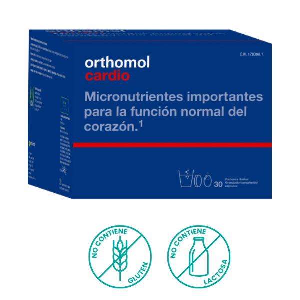COBAS LABORATORIO ORTHOMOL CARDIO GRANULADO (30 SOBRES +COMPRIMIDO + CAPS.)