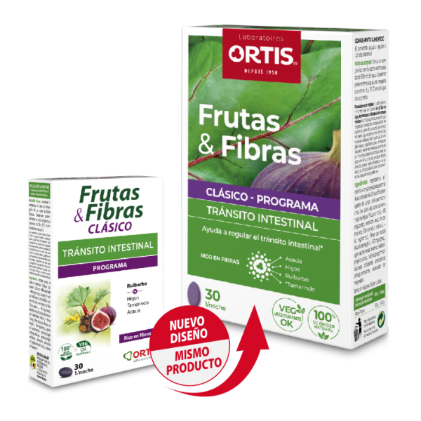 ORTIS FRUTAS Y FIBRAS CLASICO (30 COMPRIMIDOS)