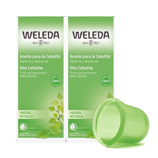 WELEDA PACK ABEDUL ACEITE ANTICELULITICO (2 UNIDADES x 100ml) + CELULI CUP  REGALO!