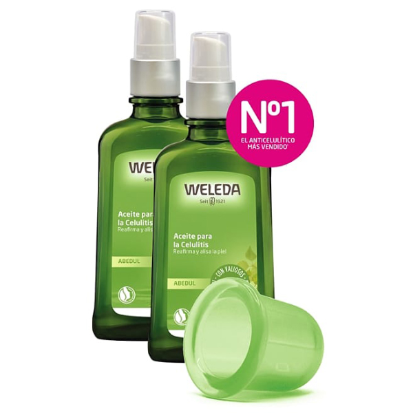 WELEDA PACK ABEDUL ACEITE ANTICELULITICO (2 UNIDADES x 100ml) + CELULI CUP  REGALO!