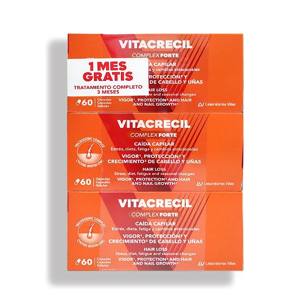 LABORATORIO VIÑAS PACK AHORRO VITACRECIL COMPLEX FORTE  (3 UNIDADES X 60 COMPRIMIDOS) 1 MES GRATIS!