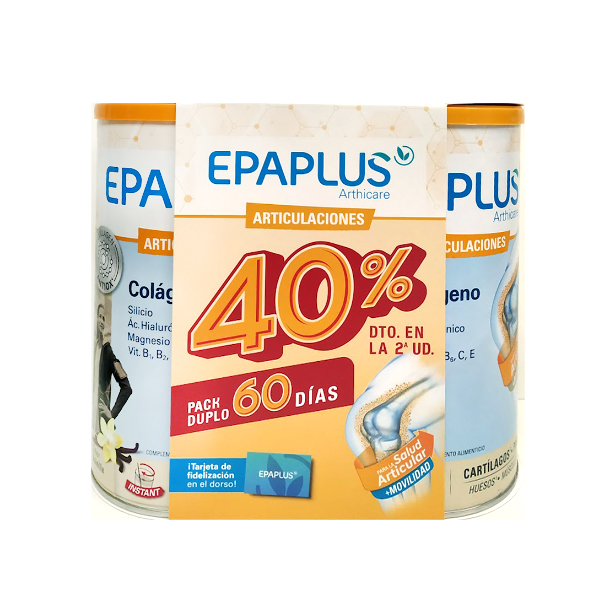 EPAPLUS PACK ARTHICARE COLAGENO SILICIO SABOR VAINILLA (2 UNIDADES X 332g)	