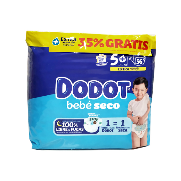 DODOT PACK BEBÉ SECO T. 5 (54 PAÑALES)