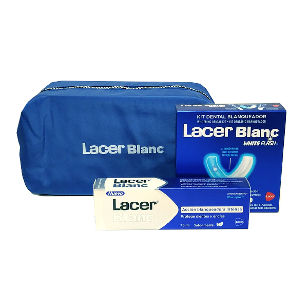 LACER PACK DE BLANQUEAMIENTO DENTAL (KIT FLASK WHITE + PASTA DENTAL + NECESER)