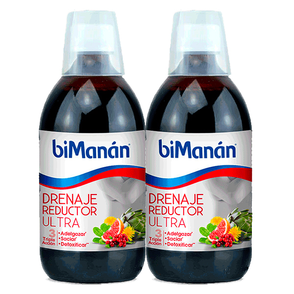 BIMANAN PACK DRENAJE REDUCTOR DUPLO (500ML x 2 UNIDADES)			
