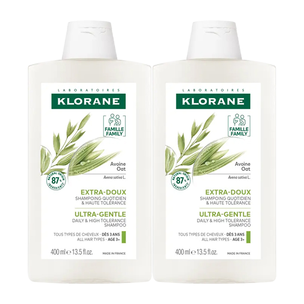 KLORANE PACK DUPLO CHAMPÚ AVENA (2 UNIDADES X 400ML)