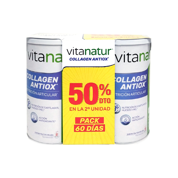 VITANATUR PACK DUPLO COLLAGEN ANTIOX SABOR FRUTOS ROJOS (2 UNIDADES x 360g)