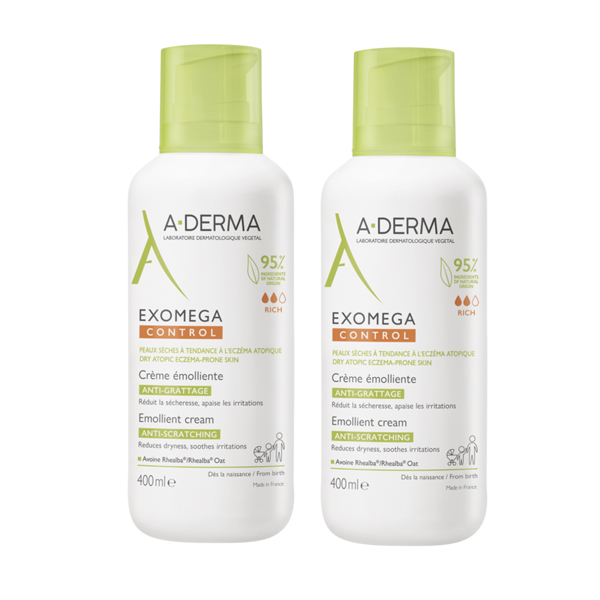 A-DERMA PACK DUPLO EXOMEGA CREMA EMOLIENTE ANTI-RASCADO  (2X400ML)