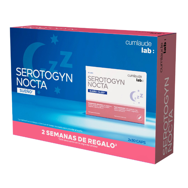 CUMLAUDE LAB PACK DUPLO SEROTOGYN NOCTA (30 CAPSULAS X 2 UNIDADES) + 2 SEMANAS DE REGALO!