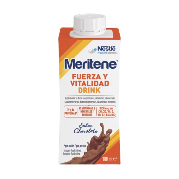 MERITENE PACK FUERZA Y VITALIDAD DRINK CHOCOLATE (12 UDS x 180ML)
