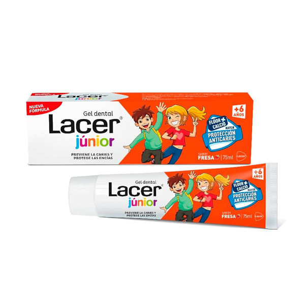 LACER DUPLO GEL DENTAL JUNIOR FRESA (75ml x 2 UNIDADES)