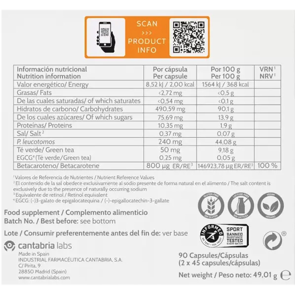 CANTABRIA LABS PACK HELIOCARE ORAL DEFENSA DEL SOL (45 CAPSULAS x 2)