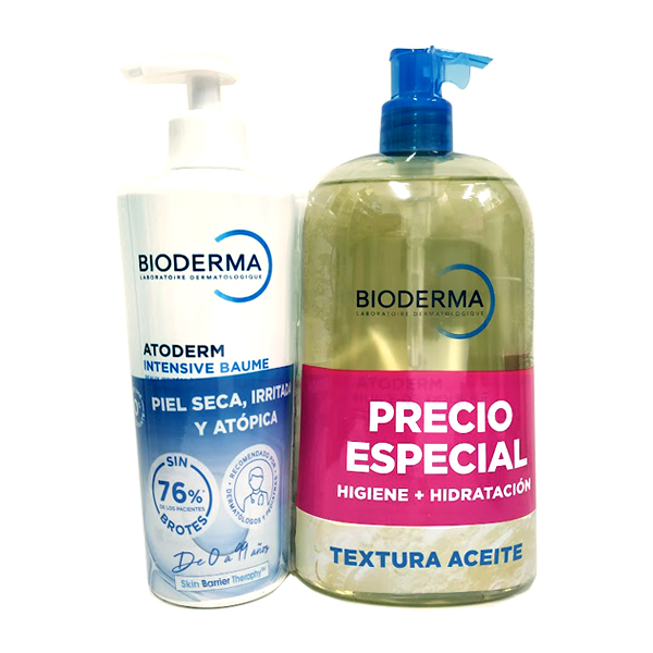 BIODERMA PACK HIGIENE+HIDRATACIÓN ATODERM ACEITE DE DUCHA (1.000ML) + BÁLSAMO INTENSIVO (500ML)