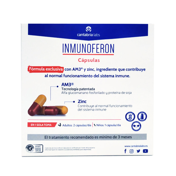CANTABRIA LABS PACK INMUNOFERON  (90 cápsulas +30 capsulas)	