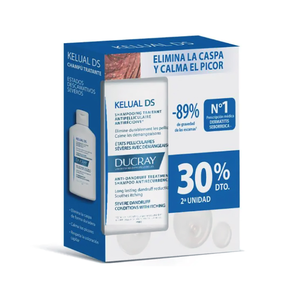 DUCRAY PACK KELUAL DS CHAMPU ANTICASPA (2 x 100ML)