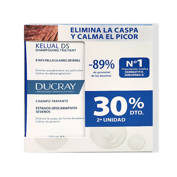 DUCRAY PACK KELUAL DS CHAMPU ANTICASPA (2 x 100ML)