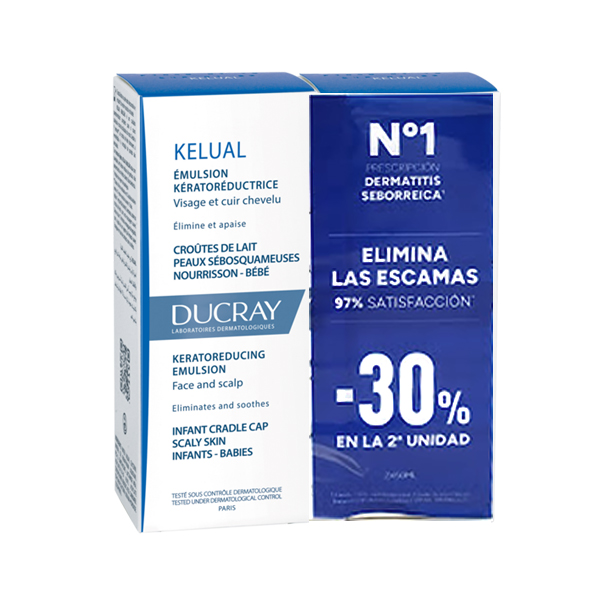 DUCRAY PACK KELUAL EMULSION ELIMINA ESCAMAS (50ML x 2 UNIDADES)