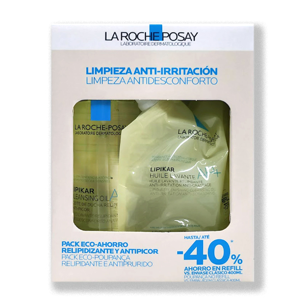 LA ROCHE POSAY PACK LIPIKAR ACEITE LAVANTE (400ML) + RECARGA (400ML)
