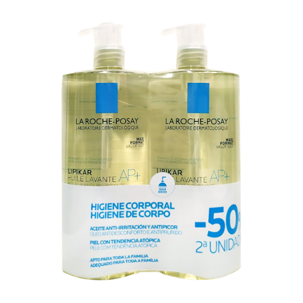 LA ROCHE POSAY PACK LIPIKAR GEL EN ACEITE LAVANTE AP+ (1 LITRO x 2 UNIDADES)