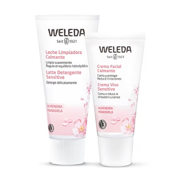 WELEDA PACK PIEL SENSIBLE ALMENDRA LECHE LIMPIADORA (75ml) + CREMA FACIAL (30ml)