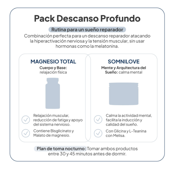 IVB WELLNES PACK SUEÑO MAGNESIO TOTAL (60CAPS) + SOMNILOVE (180G)